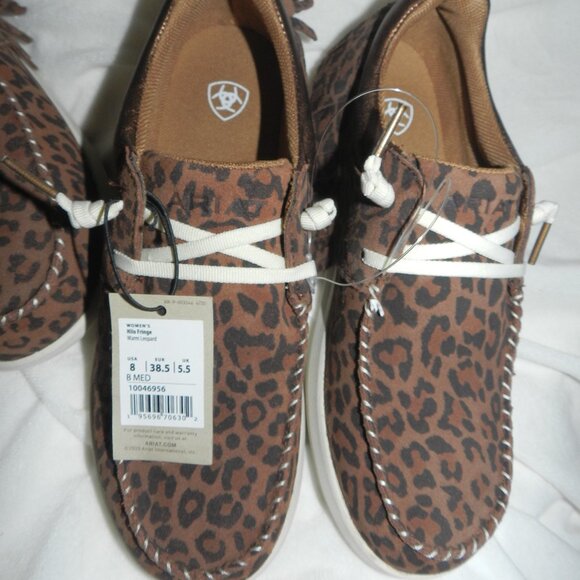 Ariat Hilo Leopard Fringe Leather Cruiser Women's BNWT!!🆕📦⌚🏃💨⚡🚚 - Picture 5 of 16